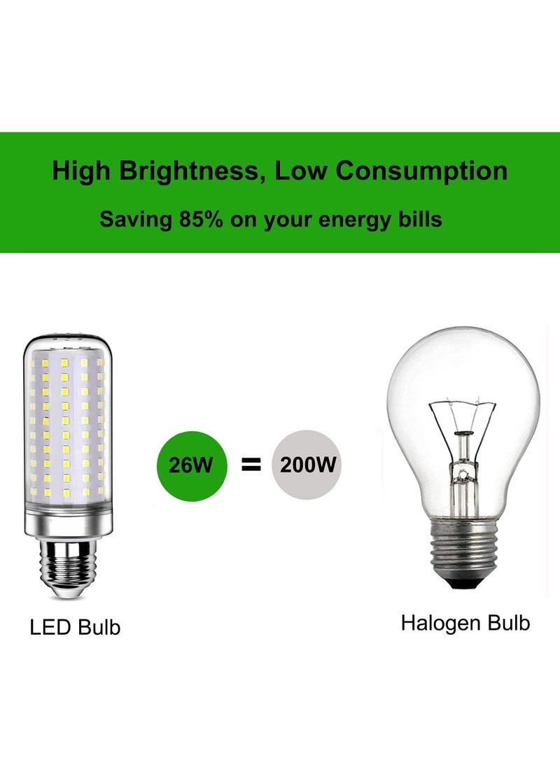 EASTERNSTAR 26W LED Light Bulbs, 200W Incandescent Bulbs Equivalent, E27 Large Edison Screw, 3000Lm, 6000K Daylight White,3 Pack[Energy Class A]  - Image 4