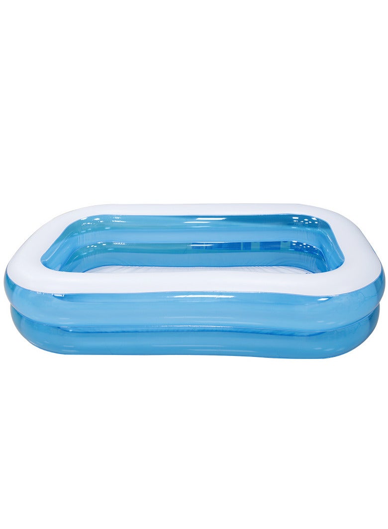 Inflatable Swimming Pools, Large Pool (200x150x50(cm) Thickened Blow Up Swimming Pool for Kids, Toddlers and Adults, Ground Swimming Pool for Outdoor, Garden, Backyard, Water Party-Plain Summer Pool  - Image 1
