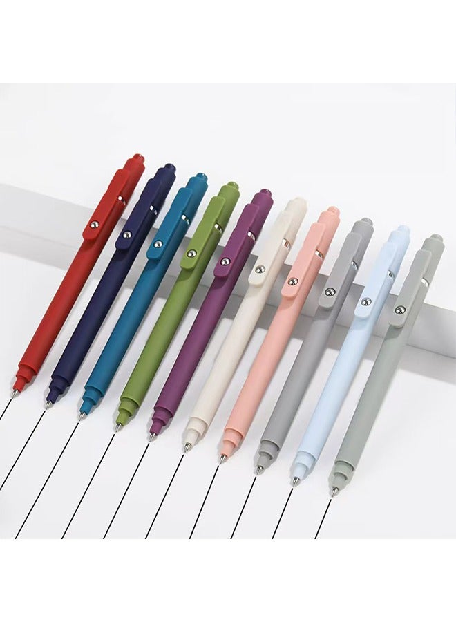 Generic 10 sets of hand account pens, retro press type neutral pens, student exams, office and business black neutral pens  - Image 1