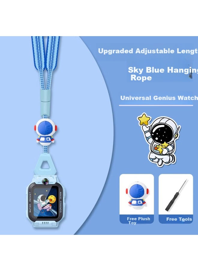 Xuanyi Creative Cartoon Neck Strap For Small Genius Children's Phone Watch Z10/youth Edition Z9/z8a/z7s/z6p/z6a/z6/n3/d3s/q2a أزرق - Image 1
