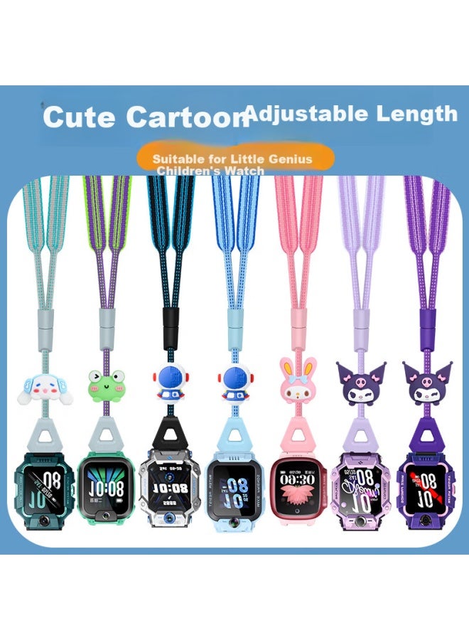 Xuanyi Creative Cartoon Neck Strap For Small Genius Children's Phone Watch Z10/youth Edition Z9/z8a/z7s/z6p/z6a/z6/n3/d3s/q2a أزرق - Image 2