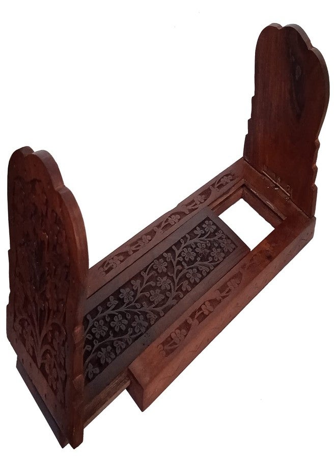 Purpledip Wooden Foldable Shelf Rack for Books, Magazines Or DVDs: Adjustable Length (10792) - Image 3