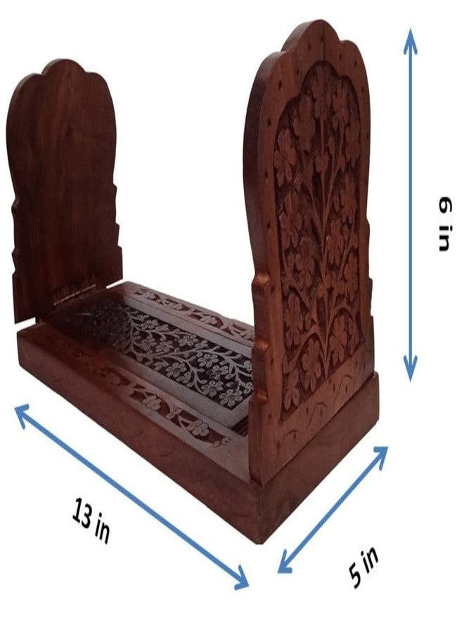 Purpledip Wooden Foldable Shelf Rack for Books, Magazines Or DVDs: Adjustable Length (10792) - Image 5
