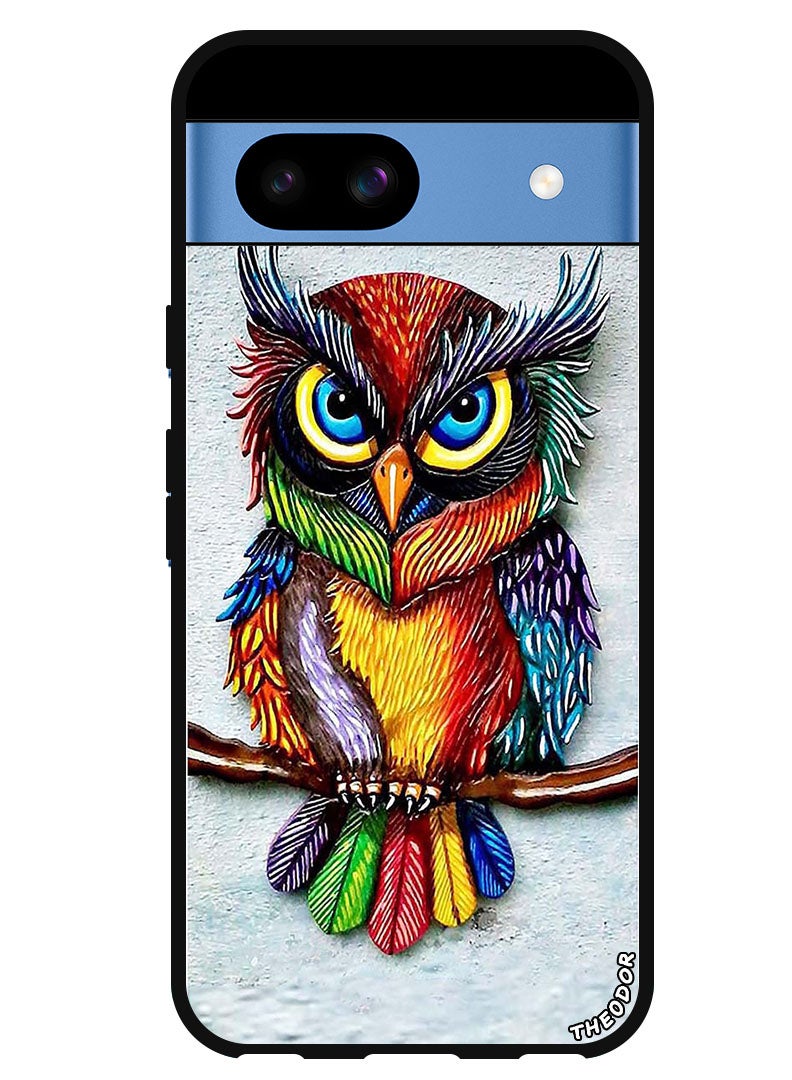 Theodor Protective Case Anti Scratch Shock Proof Bumper Cover For Google Pixel 8a Paint Owl - Image 1