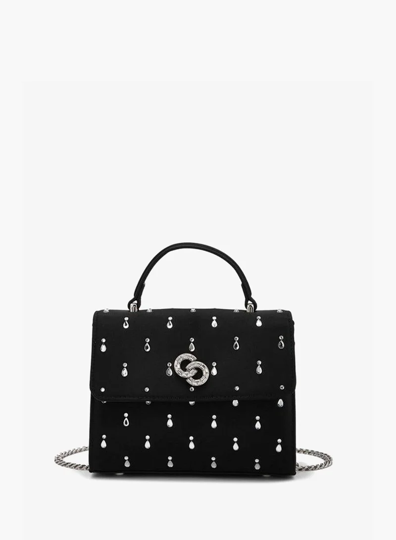 سيليست Embellished Satchel Bag With Chain Strap Ramadan Collections