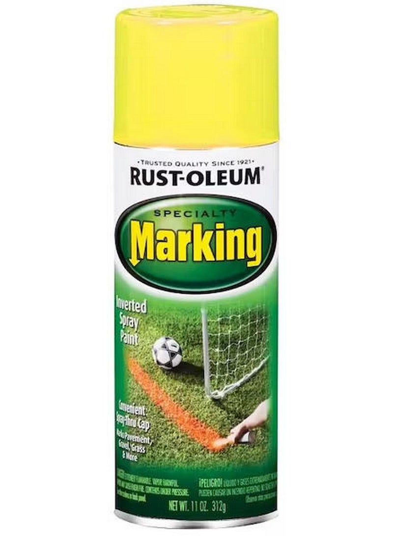 رست أوليوم طلاء رش للعلامات المقلوبة، أصفر لامع مسطح، 312 جرام - Image 1