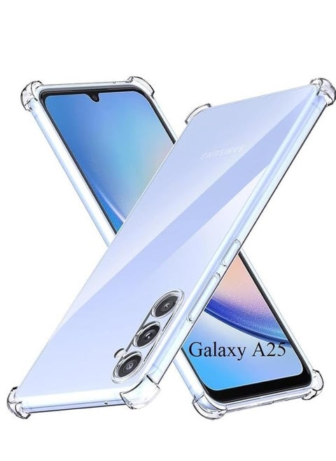 Samsung Galaxy A25 Clear Cover Case soft TPU Transparent Silicone Rubber Back Protective Case shock Absorbent Reinforced Corner for Samsung Galaxy A25 Clear