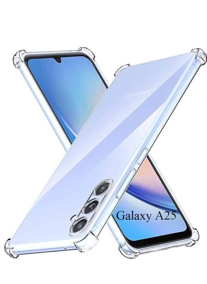Case Samsung Galaxy A25 Clear Cover Case soft TPU Transparent Silicone Rubber Back Protective Case shock Absorbent Reinforced Corner for Samsung Galaxy A25 Clear  - Image 1