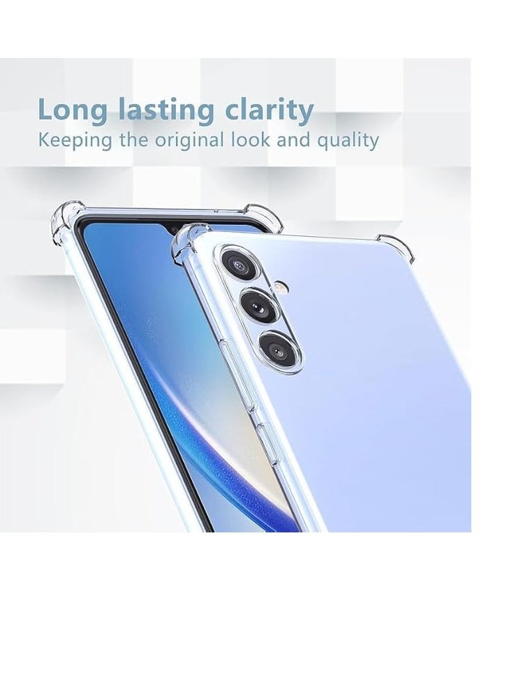 Case Samsung Galaxy A25 Clear Cover Case soft TPU Transparent Silicone Rubber Back Protective Case shock Absorbent Reinforced Corner for Samsung Galaxy A25 Clear  - Image 2