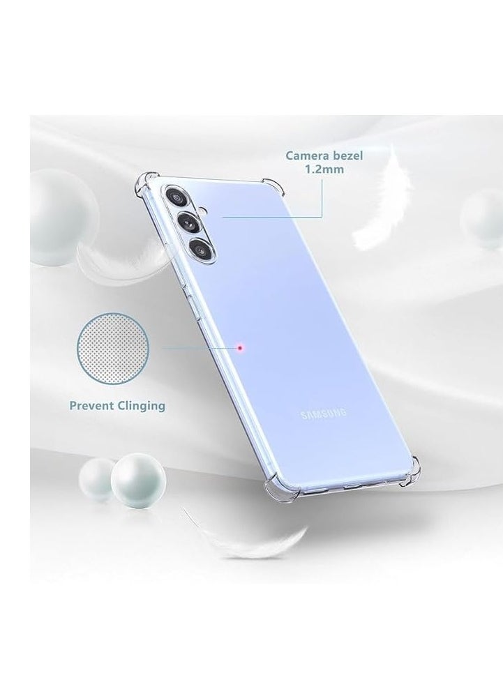 Case Samsung Galaxy A25 Clear Cover Case soft TPU Transparent Silicone Rubber Back Protective Case shock Absorbent Reinforced Corner for Samsung Galaxy A25 Clear  - Image 4