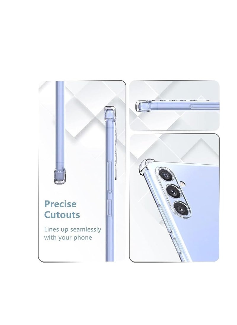 Case Samsung Galaxy A25 Clear Cover Case soft TPU Transparent Silicone Rubber Back Protective Case shock Absorbent Reinforced Corner for Samsung Galaxy A25 Clear  - Image 3