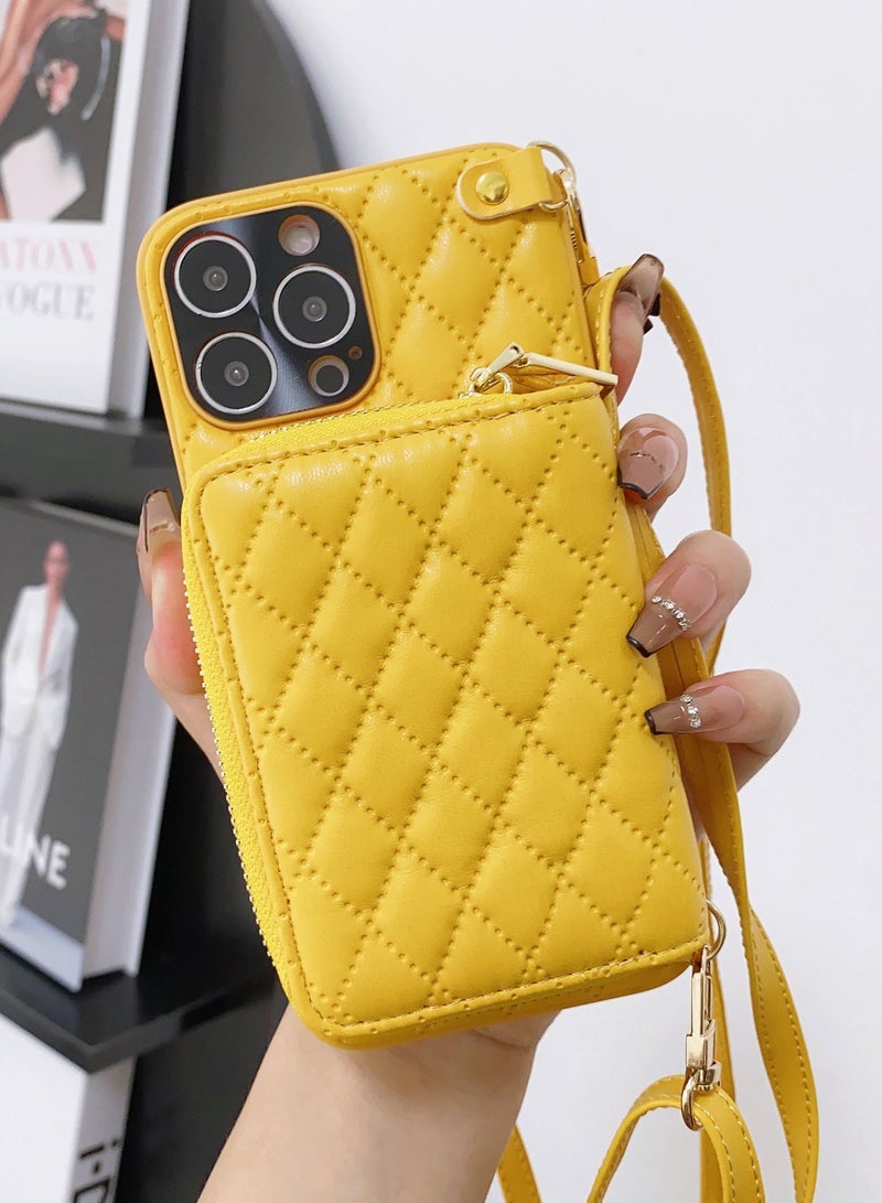 Suteni Crossbody Strap Back Cover Card Slots Leather Phone Case for iPhone  - Image 1
