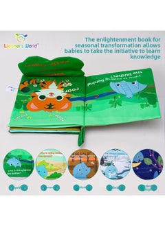 Generic Baby Tear Not Rip Early Teaching Baby Cloth Book Washable Bite Not Rip Animal Elephant Cloth Book Stereo Toy-Color:Elephant Liam Guess The Cloth Book (boxed)  - Image 4