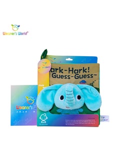 Generic Baby Tear Not Rip Early Teaching Baby Cloth Book Washable Bite Not Rip Animal Elephant Cloth Book Stereo Toy-Color:Elephant Liam Guess The Cloth Book (boxed)  - Image 1