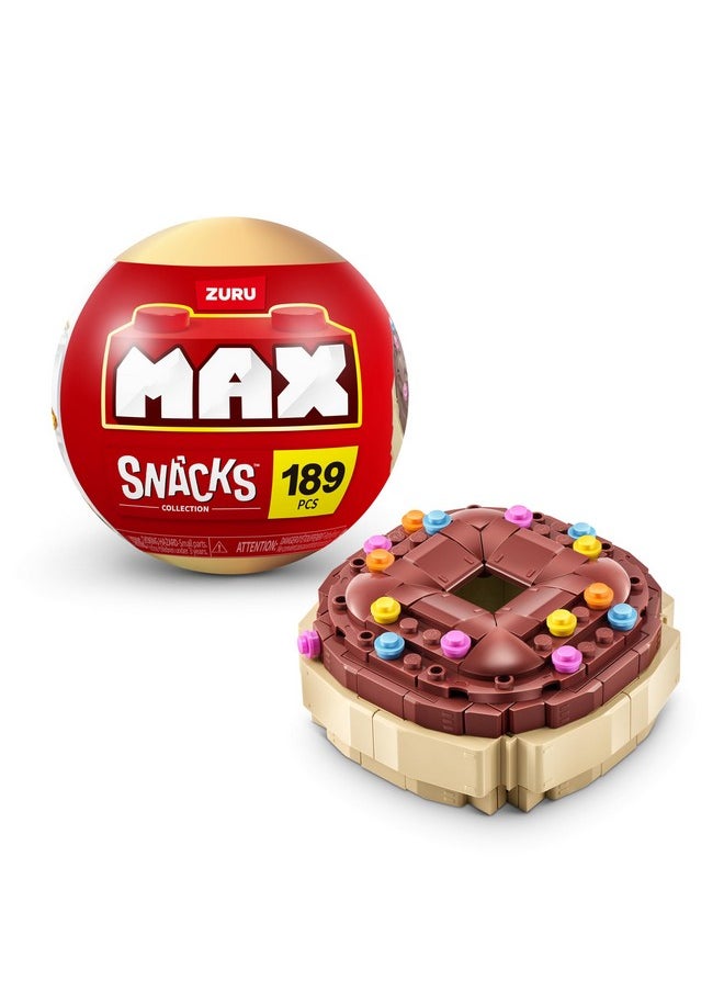 Max MAX Premium Snacks Building Bricks Collection (Doughnut) by ZURU. Building Bricks for Teens, Adults and Collectors. Build, Collect and Display your collection of delicious Snacks!  - Image 1