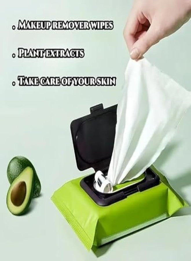 TENDULA Avocado Deep Cleansing & Moisturizing Makeup Remover Facial Wipes with Cucumber & Vitamin E -Hydrating, Refreshing, Soothing - Suitable For All Skin Types - Pack of 1 - Image 4