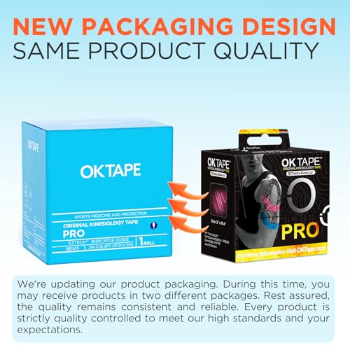 OK TAPE PRO Kinesiology Tape, 2inch x Long Roll 16ft Free Cut Tape, Elastic Athletic Tape Therapeutic Latex Free, Red+Black - Image 2