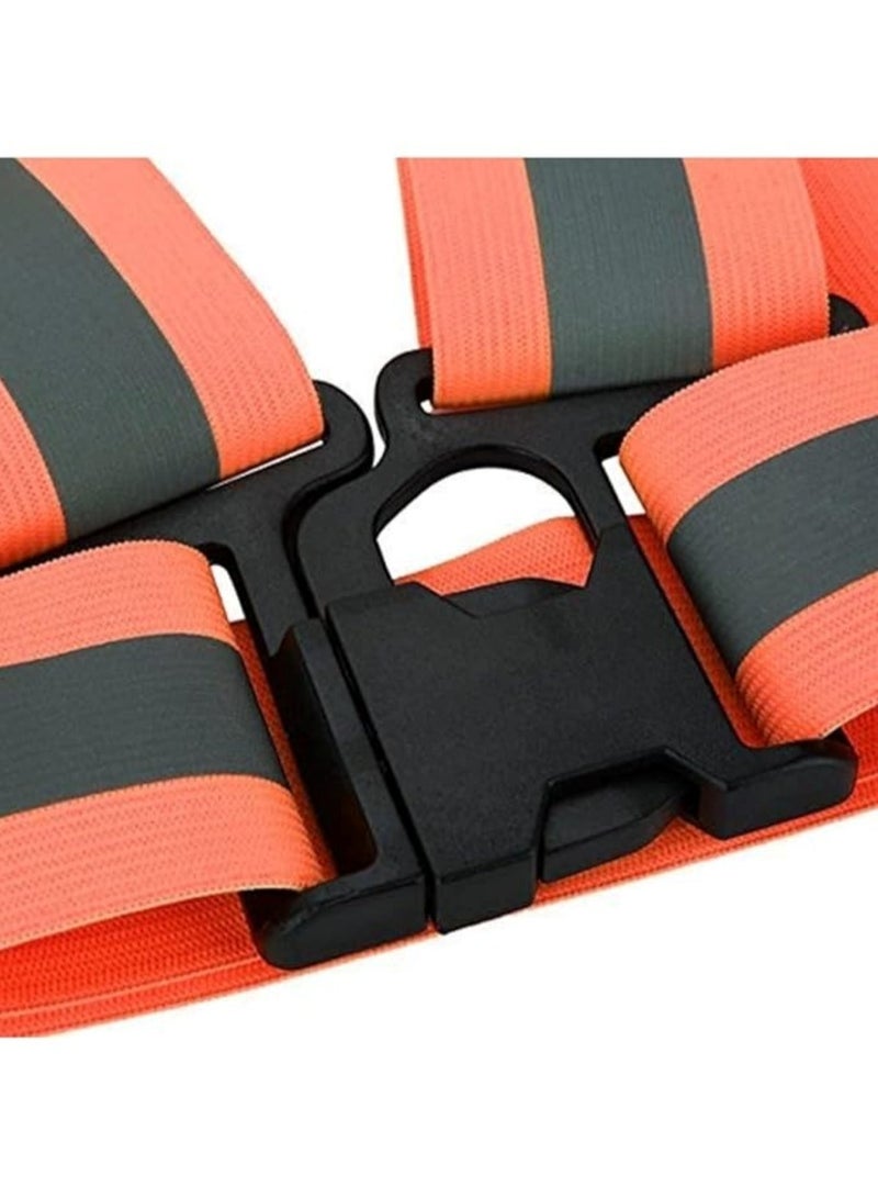 Generic High-Visibility Reflective Safety Belt & Jacket Set Orange  - Image 5