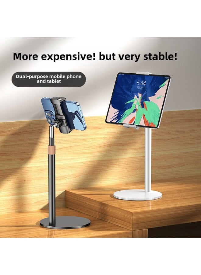 Generic Metal Live Broadcast Stand Mobile Phone For Tablet Ipad Telescopic Multifunctional Rotating Lazy Desktop Stand Wholesale-Color:High-end Telescopic Bracket [white] [mobile Phone Clip]]  - Image 2
