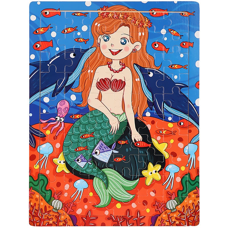 60 Pieces Of Wooden Jigsaw Puzzle For Children And Early Childhood Education Enlightenment Puzzle Toys 3-4-5-6 Years Old - Image 1