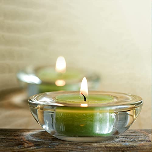 DDRAUY 4 Pack,Clear Tealight Candle Holders, 3" Round Chunky Glass Candle Holder - Image 3