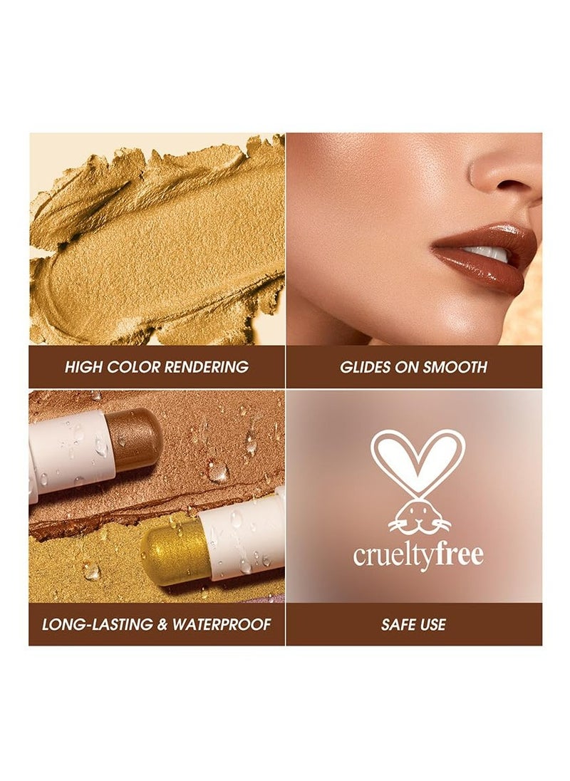 4 Color Highlighter Stick - Natural and Radiant Highlighting Stick
