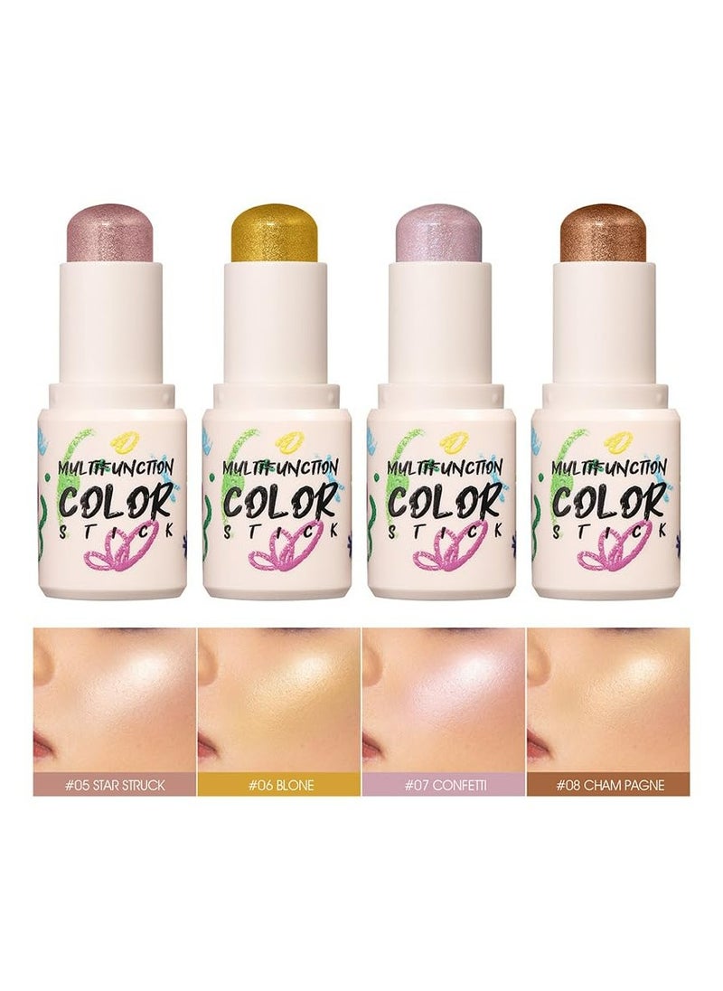 4 Color Highlighter Stick - Natural and Radiant Highlighting Stick