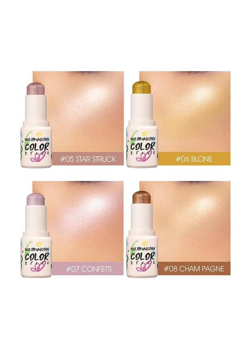 4 Color Highlighter Stick - Natural and Radiant Highlighting Stick