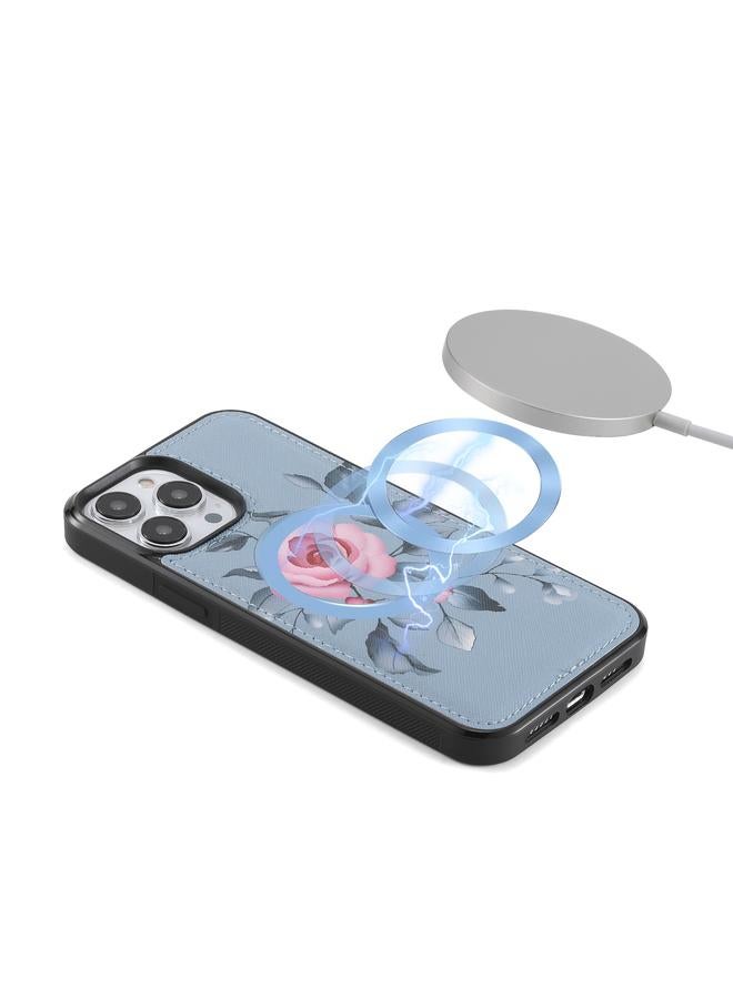 S-TOP Case For iPhone 13 Pro Max Flower Multi-functional Crossbody Zipper Wallet MagSafe Leather Phone Case - Image 4