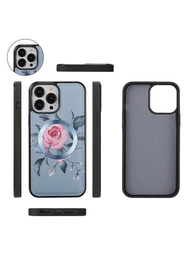 S-TOP Case For iPhone 13 Pro Max Flower Multi-functional Crossbody Zipper Wallet MagSafe Leather Phone Case - Image 2