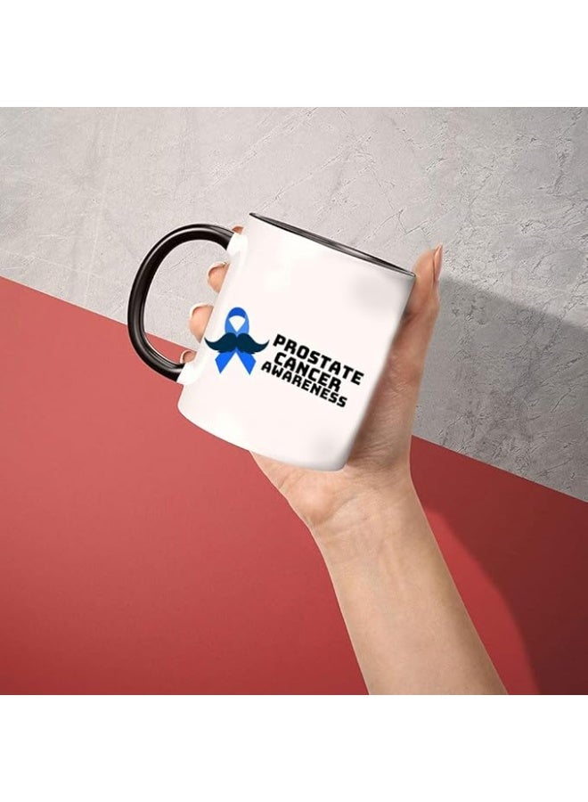 برينت شوب فور مي أكواب قهوة سيراميك للرجال من Movember، تحمل شعار سرطان البروستاتا، تحمل شعار التوعية الصحية، بتصميم شارب - Image 2