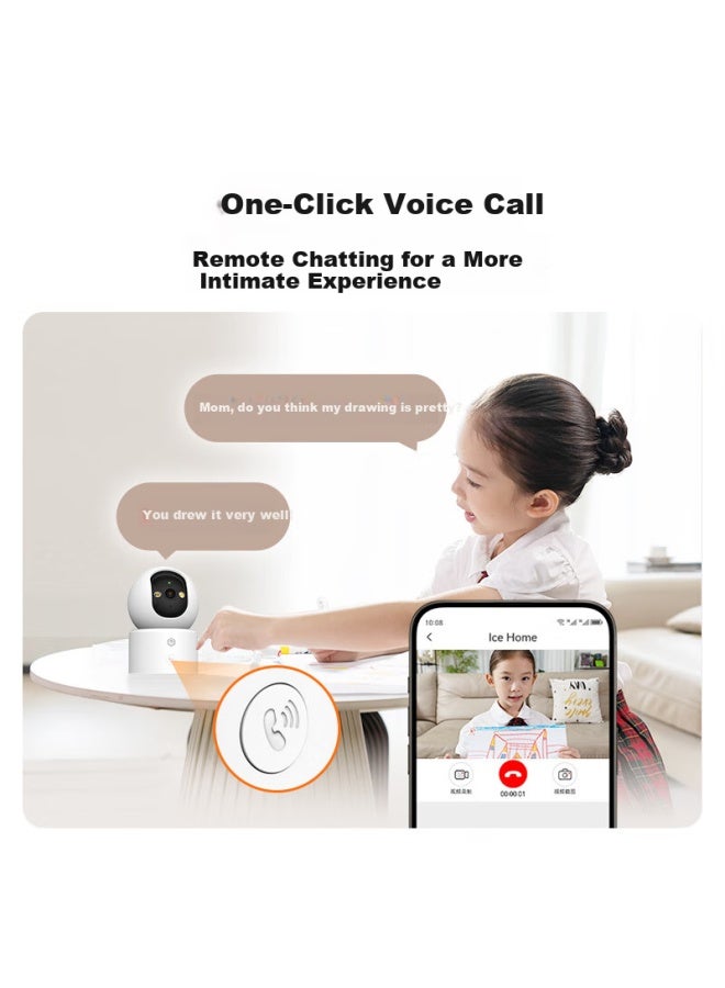 JD.com Jd Jingzao Smart Camera V8 8Mp 4K Ultra Hd Home Surveillance Camera Ai Human Detection One-Click Call Full Color Night Vision - Image 2