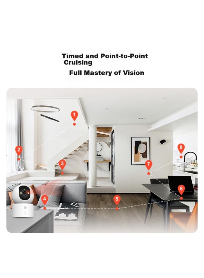 JD.com Jd Jingzao Smart Camera V8 8Mp 4K Ultra Hd Home Surveillance Camera Ai Human Detection One-Click Call Full Color Night Vision - Image 5