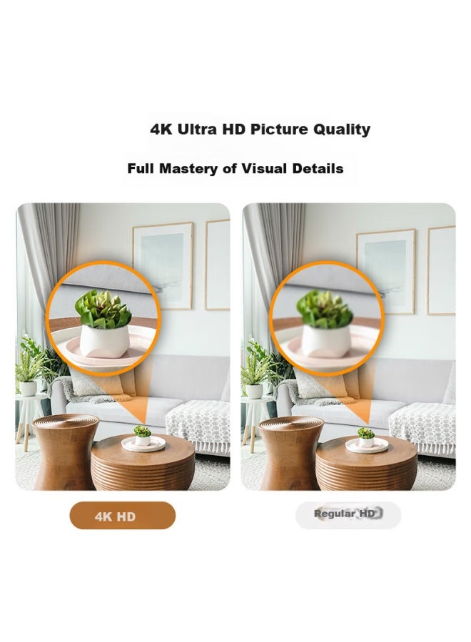 JD.com Jd Jingzao Smart Camera V8 8Mp 4K Ultra Hd Home Surveillance Camera Ai Human Detection One-Click Call Full Color Night Vision - Image 1