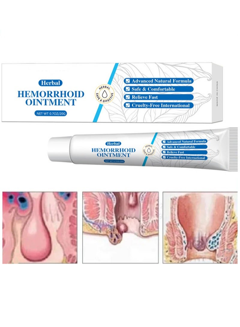 هيلموسز علاج البواسير طبيعي بالكامل - مرهم سريع لتخفيف آلام البواسير، تركيبة علاجية، كريم عشبي للبواسير 0.7 أونصة/20 جرام. - Image 1