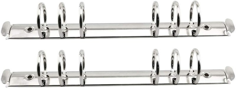 heyous 2pcs A5 Notebook 6-Hole Ring Binder Mechanisms 3cm Diameter Silver Color Metal Clip Ring Binder DIY Fill Paper Storage Folder Accessories - Image 2