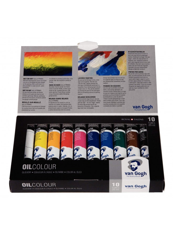 Van Gogh Oil Color Paint, 10x20ml Tubes, Basic Set - Image 3