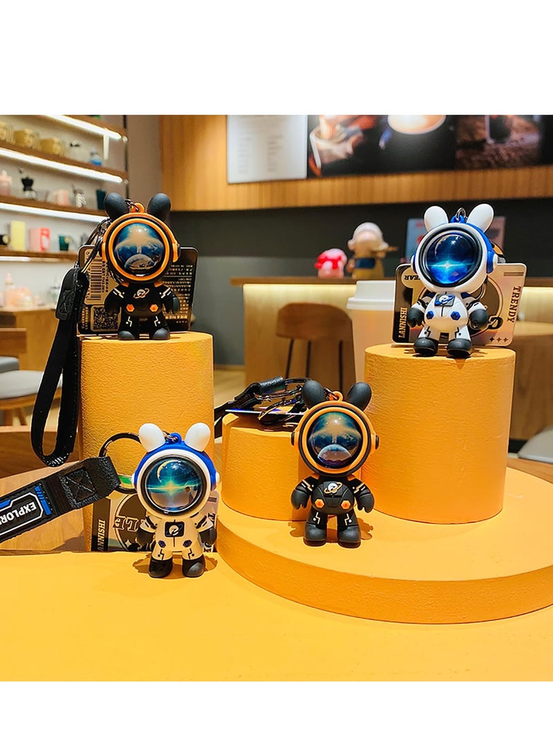 SYOSI Creative Fashionable and Cute Cartoon Rabbit Keychain Resin Animal Pendant Metal Keychain Backpack Car Keychain, for Men and Women (1Pcs) - Image 5