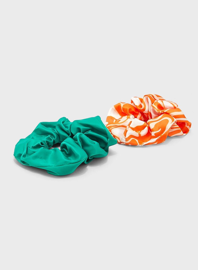 MONKI Pack Of 2 Kelly Fancy Scrunchie - Image 1