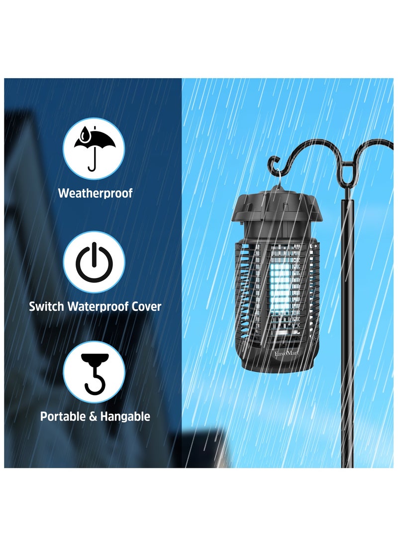 EnvoMart - EnvoMart Electric Mosquito Killer Lamp - 20W UV Waterproof Bug Zapper - Portable Fly, Moth, Gnat & Pest Control Repeller with Standard UK Plug for Indoor - Image 1
