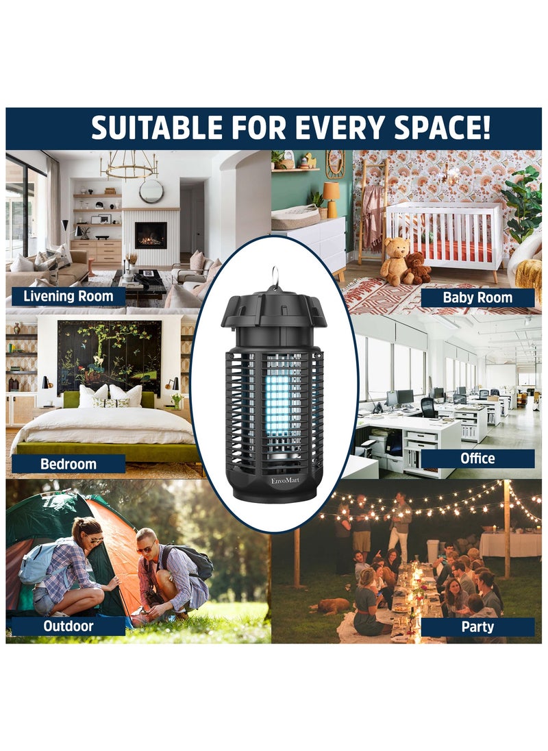 EnvoMart - EnvoMart Electric Mosquito Killer Lamp - 20W UV Waterproof Bug Zapper - Portable Fly, Moth, Gnat & Pest Control Repeller with Standard UK Plug for Indoor - Image 1