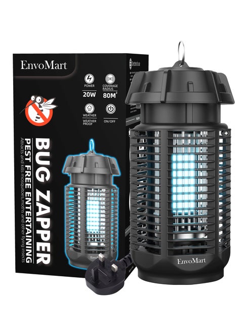 EnvoMart Electric Mosquito Killer Lamp - 20W UV Waterproof Bug Zapper - Portable Fly, Moth, Gnat & Pest Control Repeller with Standard UK Plug for Indoor