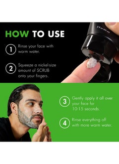 tiege hanley Exfoliating Face Wash For Men, 2 Oz - Gentle Face Scrub For Deep Pore Cleansing, Detoxifies & Removes Dead Skin Cells - Refreshing Facial Exfoliator For Dry Or Sensitive Skin 