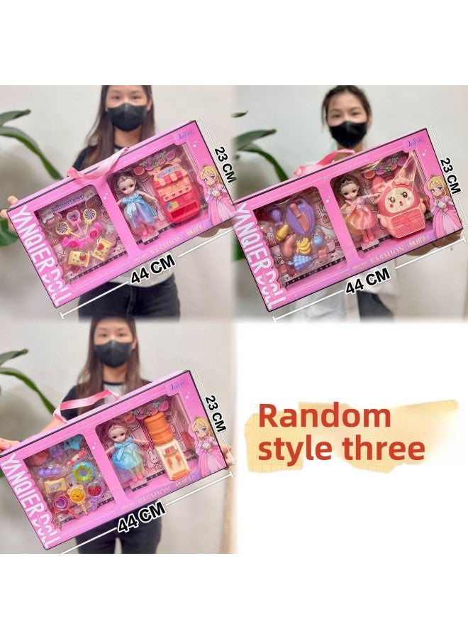 Play House Bobby Doll Girl Faux Princess Set Toy Gift Box Girl Institutional Gift-Color:3688-234 Play House Doll Set 【3 Styles Will Be Sent Randomly】 - Image 1