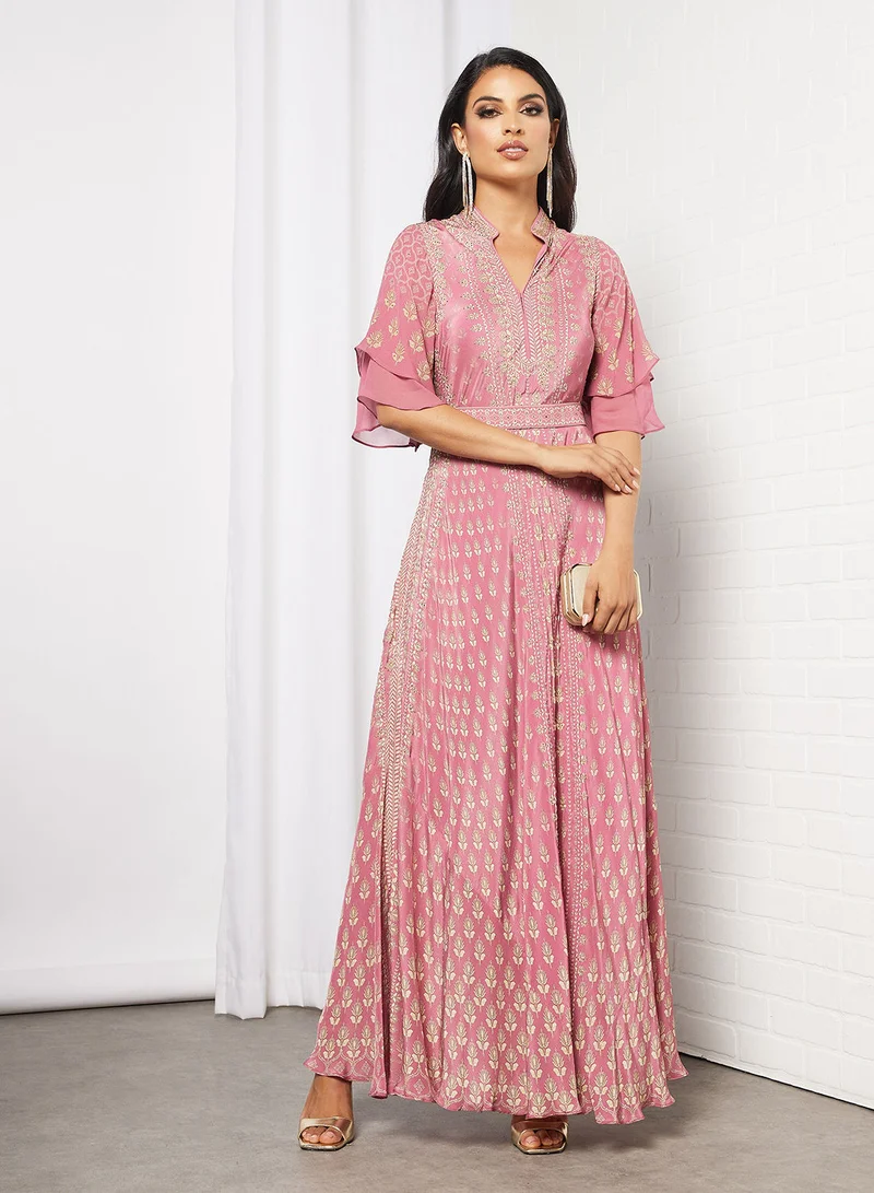 NIRRAAMYAA Digital Printed Kaftan