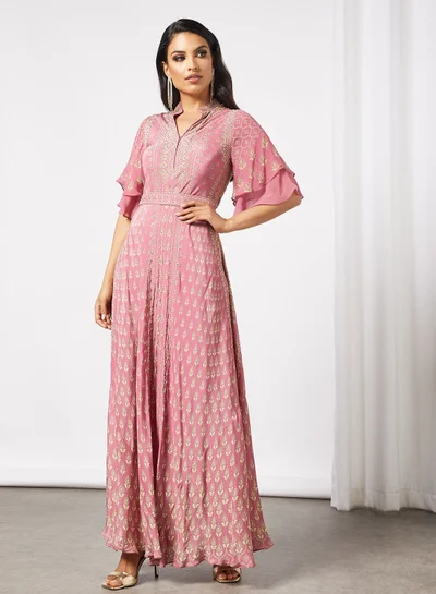 NIRRAAMYAA Digital Printed Kaftan