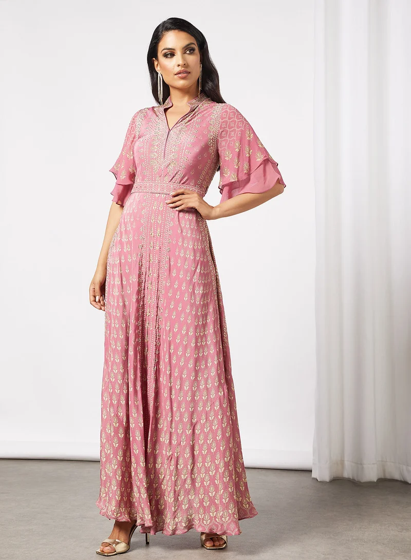 NIRRAAMYAA Digital Printed Kaftan