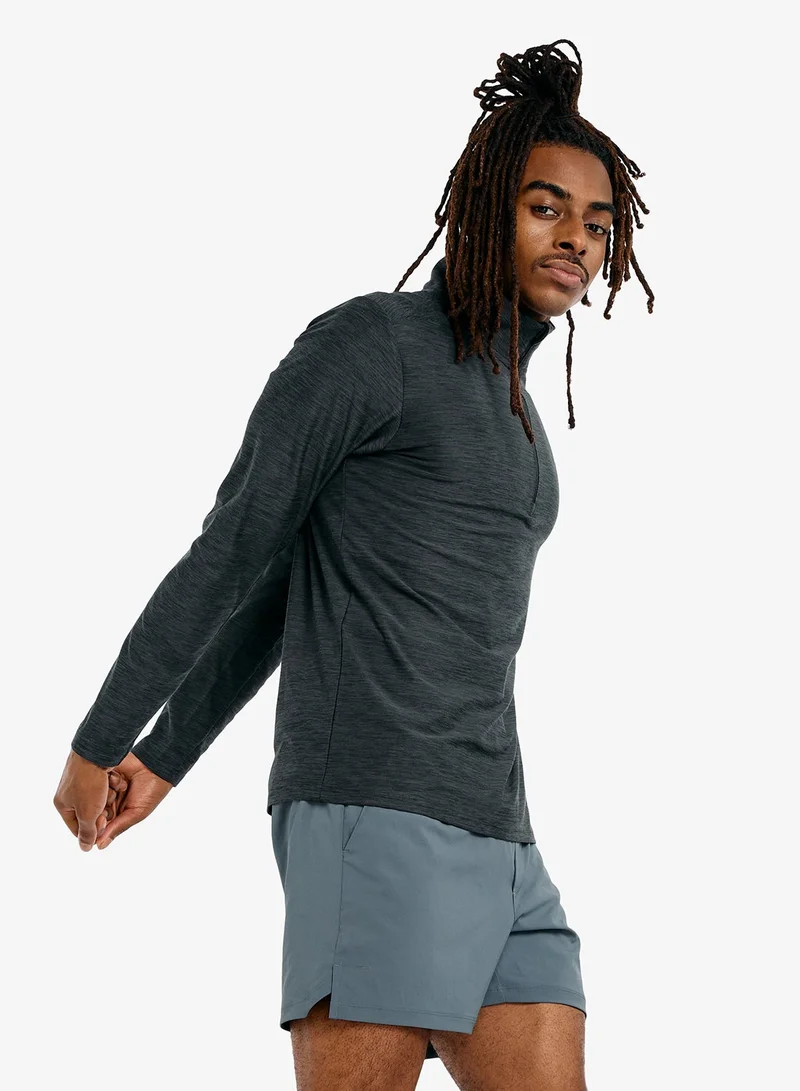 New Balance BLACK HEATHER (BKH) Space Dye 1/4 Zip Top for Men | Best Price UAE