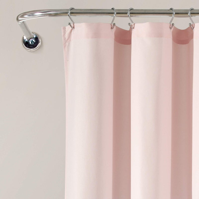 Lush Decor Lush Decor Tulle Skirt Colorblock Shower Curtain  72"" x 72""  Blush & White - Image 3