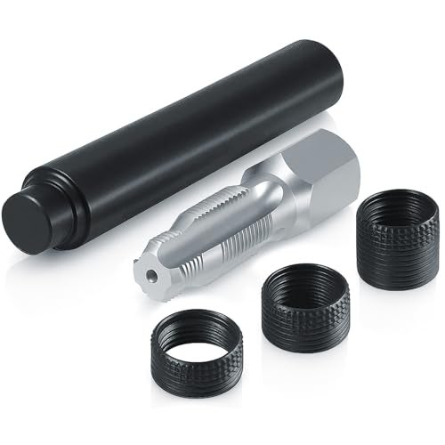 Krenlory 5334-14 Thread Repair Kit M14 x 1.25, Spark Plug Hole Thread Repair Kit Includes 14mm Reamer Tap, Insertion Tool & (3) Inserts, Spark Plug Saver - Image 1